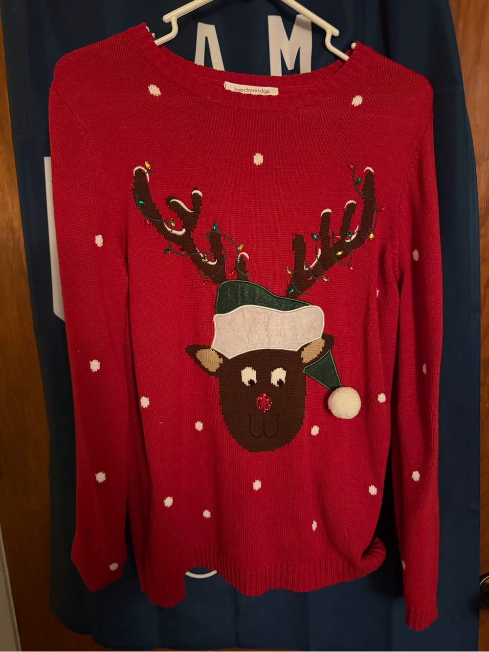 breckenridge Red Reindeer Crewneck Sweater